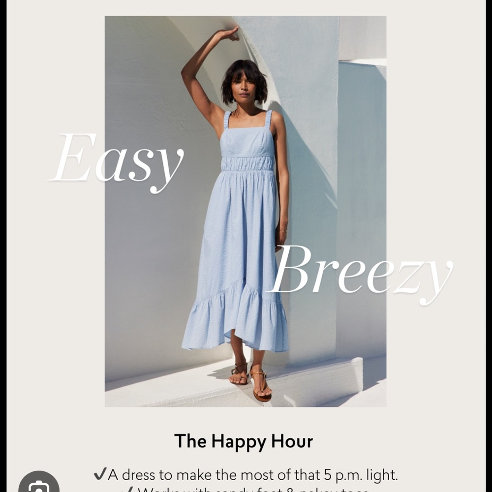 Ayr The Happy Hour Dress, Size Small in Cloud Watching